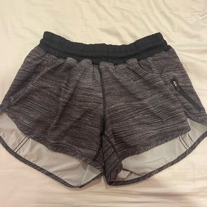 size eight lululemon hotty hot shorts in gray heather